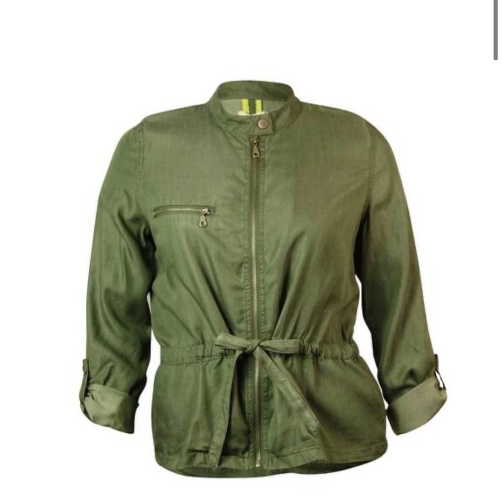 Maison Jules zip up olive green jacket